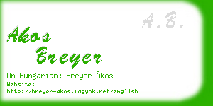 akos breyer business card
