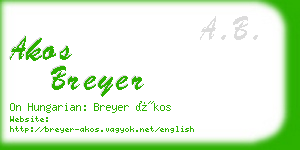 akos breyer business card